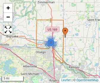 Area schools map